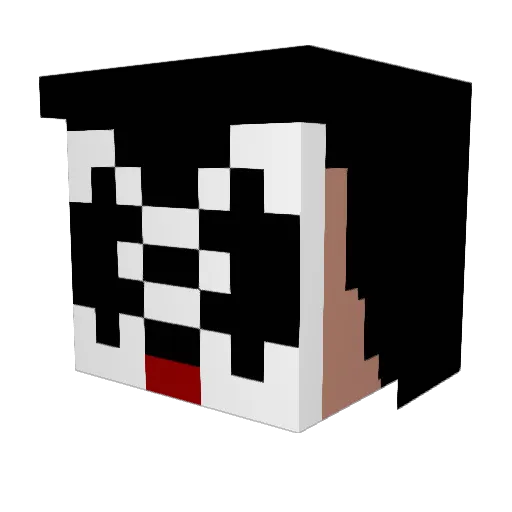 oriolpoma Minecraft avatar head, 3D render