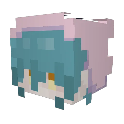 orisage Minecraft avatar head, 3D render