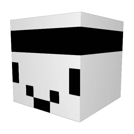 oriuz Minecraft avatar head, 3D render