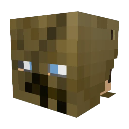 orkchef Minecraft avatar head, 3D render