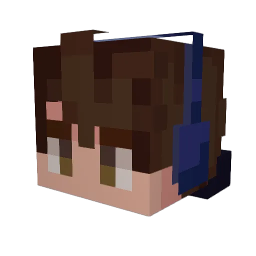 orlanDOOM Minecraft avatar head, 3D render
