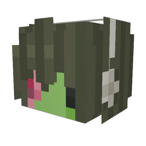 orlaxia Minecraft avatar head, 3D render