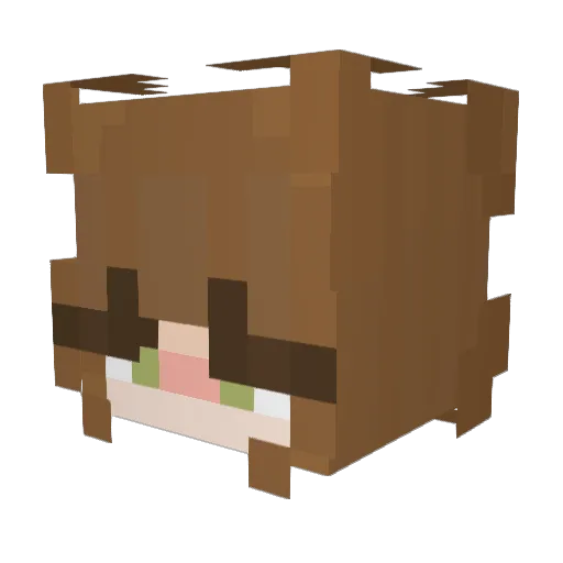 orle__ Minecraft avatar head, 3D render