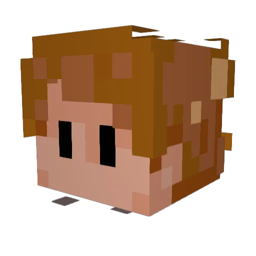 orlovol Minecraft avatar head, 3D render