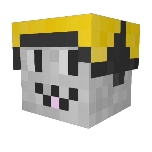 ornament_ Minecraft avatar head, 3D render