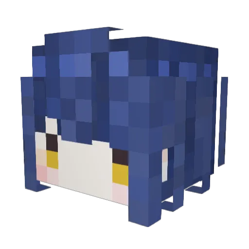 oroam Minecraft avatar head, 3D render