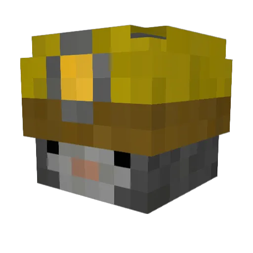 orochiotte Minecraft avatar head, 3D render
