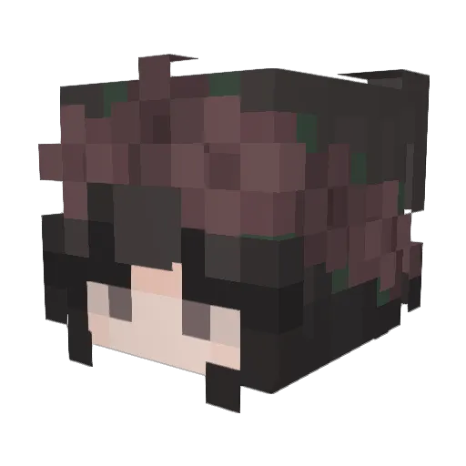 orokaeru Minecraft avatar head, 3D render