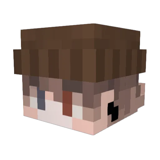 orrbin Minecraft avatar head, 3D render