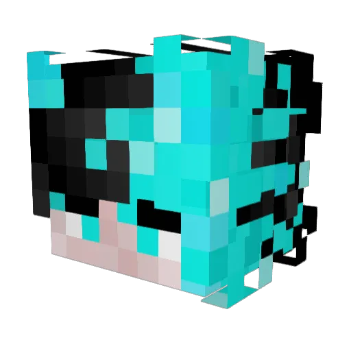 orriool Minecraft avatar head, 3D render