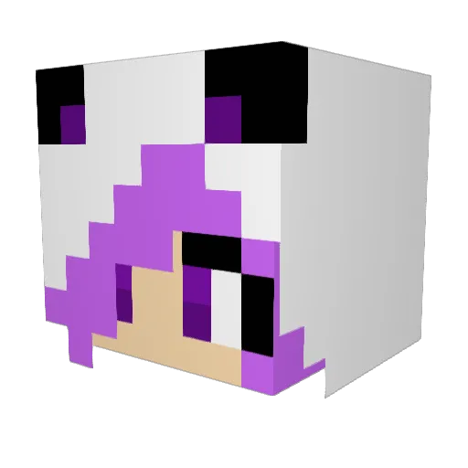 ortani Minecraft avatar head, 3D render