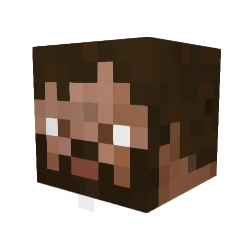 ortegaelbarbas Minecraft avatar head, 3D render