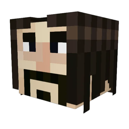 orthoXD Minecraft avatar head, 3D render
