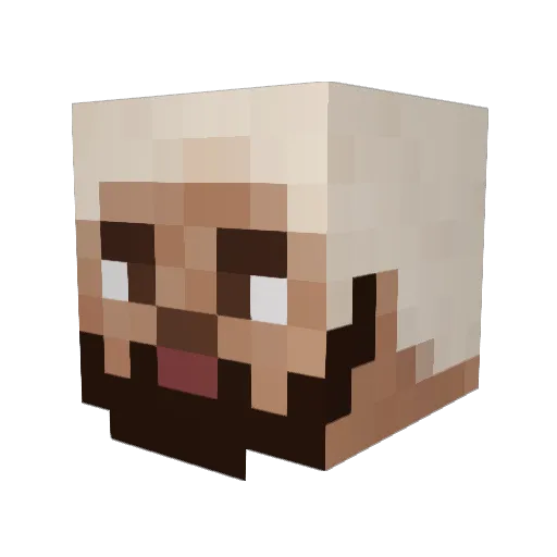 orthodoxos Minecraft avatar head, 3D render