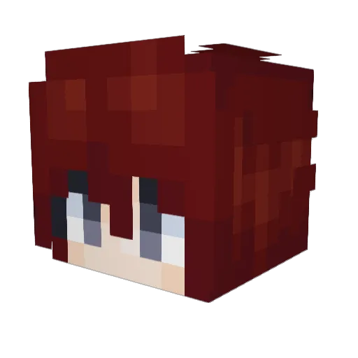 orthotrash Minecraft avatar head, 3D render
