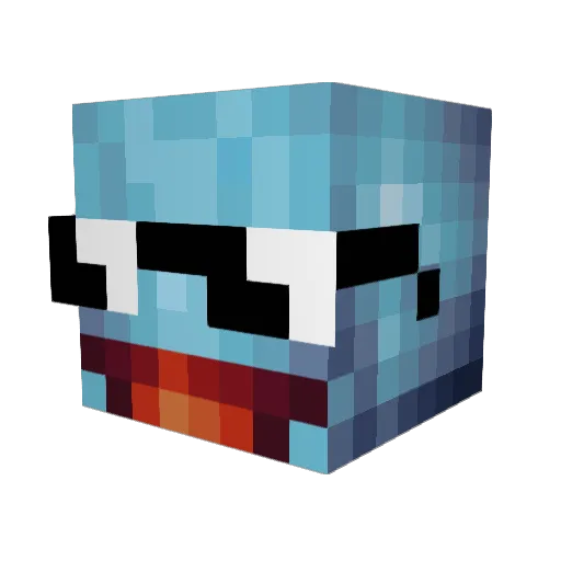 orukeke Minecraft avatar head, 3D render