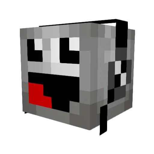 orver Minecraft avatar head, 3D render
