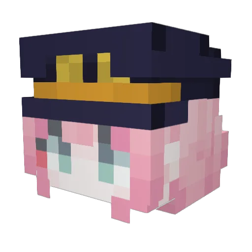 oryxtheking Minecraft avatar head, 3D render