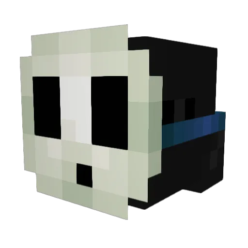 orzee Minecraft avatar head, 3D render
