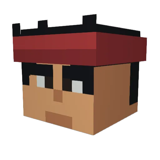 orzemes Minecraft avatar head, 3D render