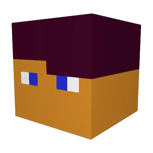 orzoleQ Minecraft avatar head, 3D render