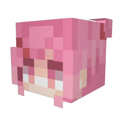 os9 Minecraft avatar head, 3D render