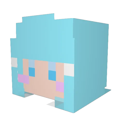 osakana3_ Minecraft avatar head, 3D render