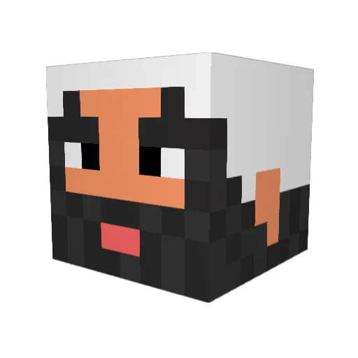 osameraa Minecraft avatar head, 3D render
