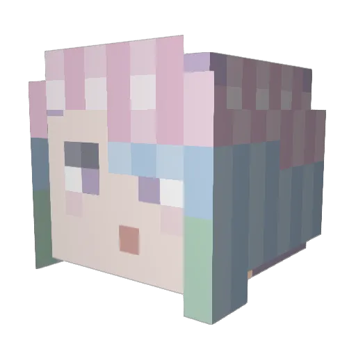 osarunrun1 Minecraft avatar head, 3D render