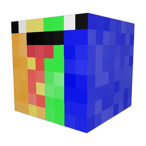 oscar_boyo Minecraft avatar head, 3D render