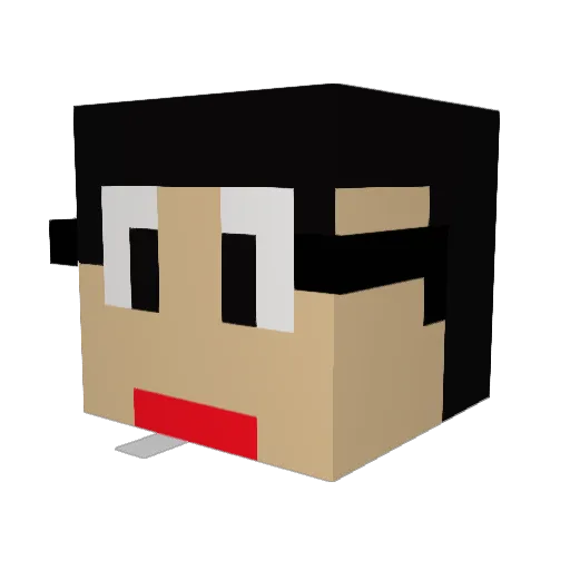 oscarana Minecraft avatar head, 3D render