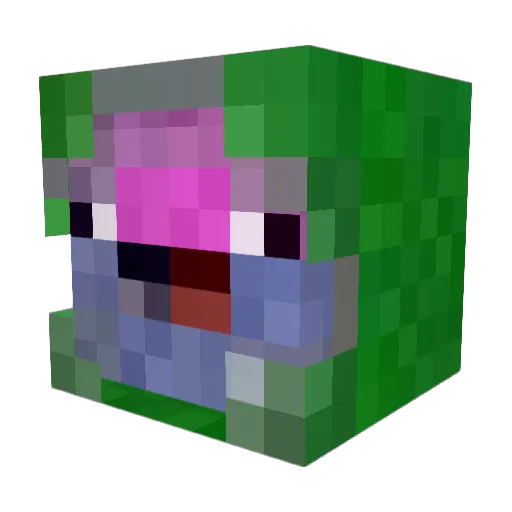 oscarish Minecraft avatar head, 3D render