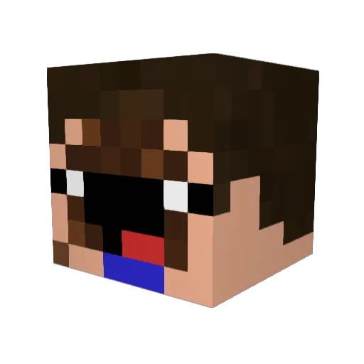 oscarkc Minecraft avatar head, 3D render