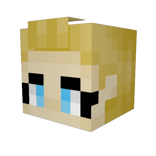 oscarwildin Minecraft avatar head, 3D render