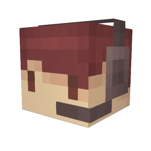 oscarzc Minecraft avatar head, 3D render
