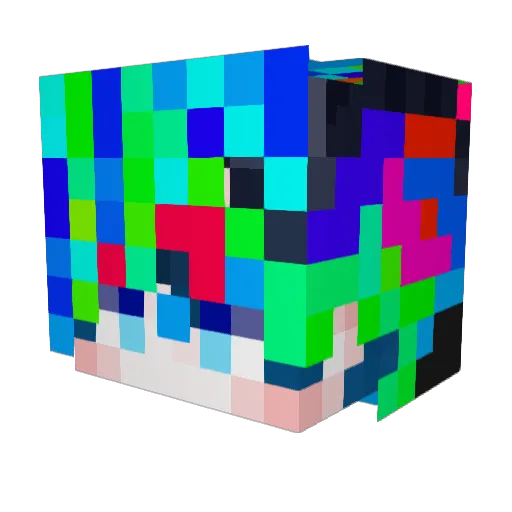 osh13240 Minecraft avatar head, 3D render