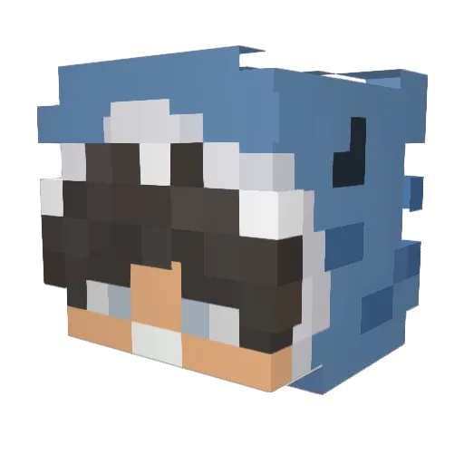 osharkybr Minecraft avatar head, 3D render
