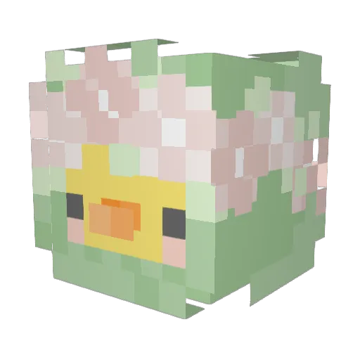 oshellieo Minecraft avatar head, 3D render