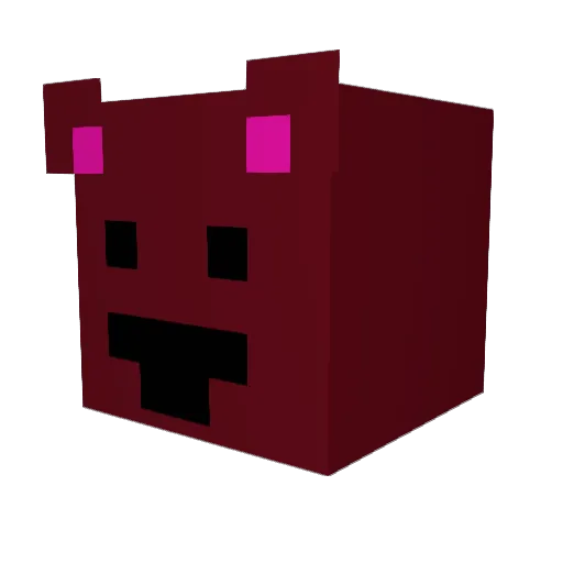 oshisco Minecraft avatar head, 3D render