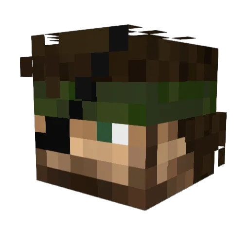 oshounko Minecraft avatar head, 3D render