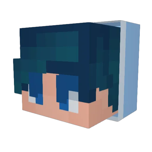 osi7 Minecraft avatar head, 3D render