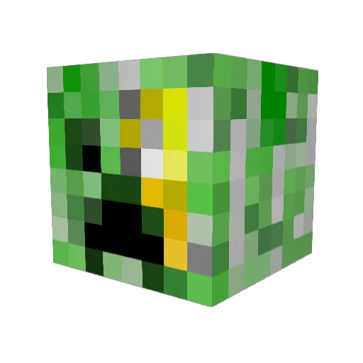 ositruc Minecraft avatar head, 3D render