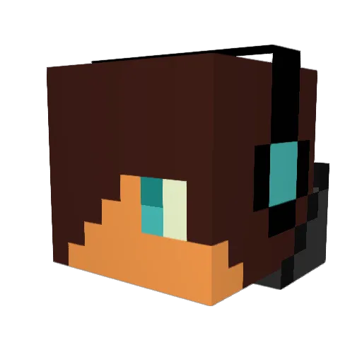 oskarLn Minecraft avatar head, 3D render