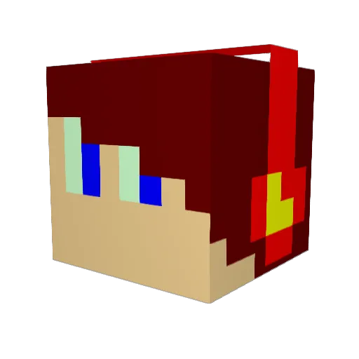 oskarpk Minecraft avatar head, 3D render