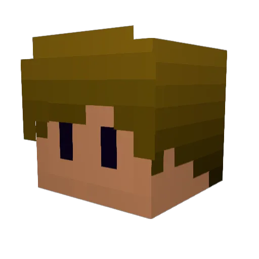 oskarvan Minecraft avatar head, 3D render