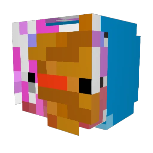 oskiwin Minecraft avatar head, 3D render