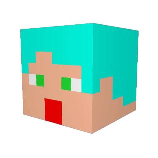 osknt Minecraft avatar head, 3D render