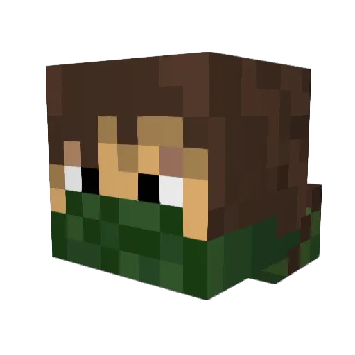 oskran Minecraft avatar head, 3D render