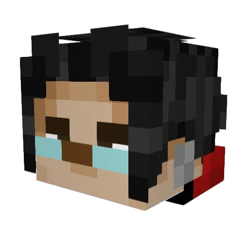 oslokMC Minecraft avatar head, 3D render