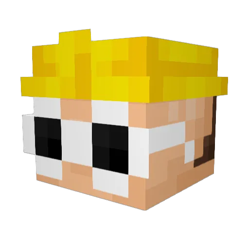 osme Minecraft avatar head, 3D render